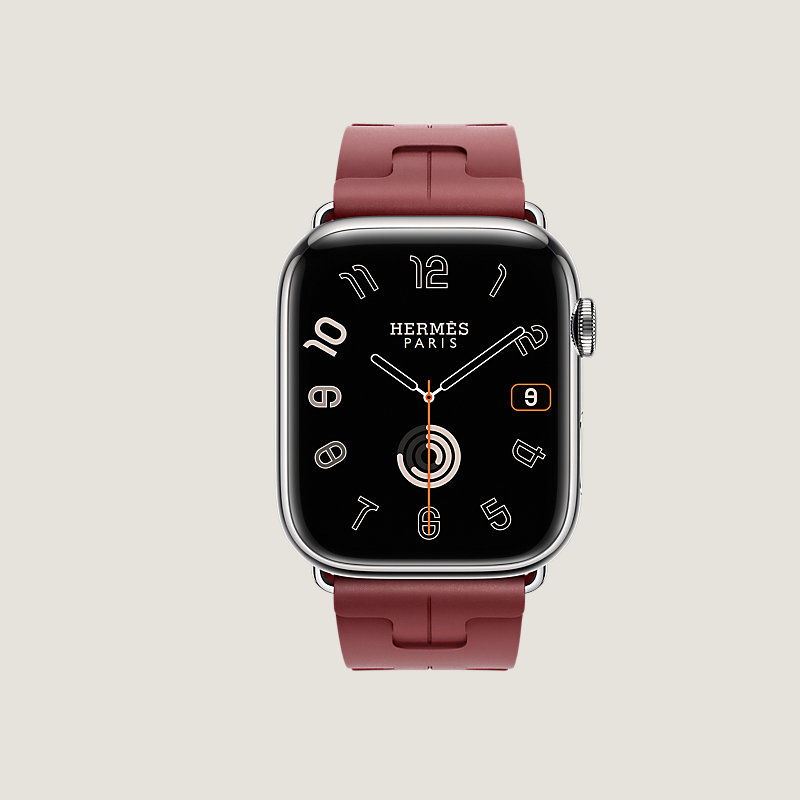 Series 9 case & Band Apple Watch Hermès Single Tour 45 mm